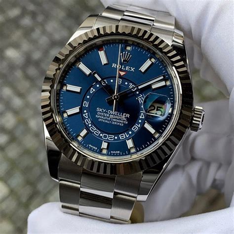 rolex sky-dweller blue 2022|rolex sky dweller ref 326934.